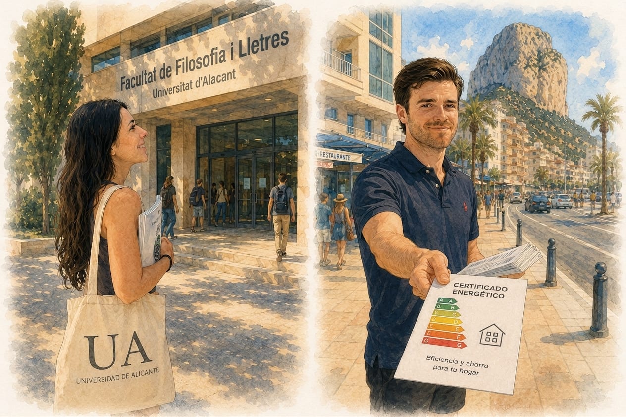 Andrea en la universidad y Samuel emprendiendo